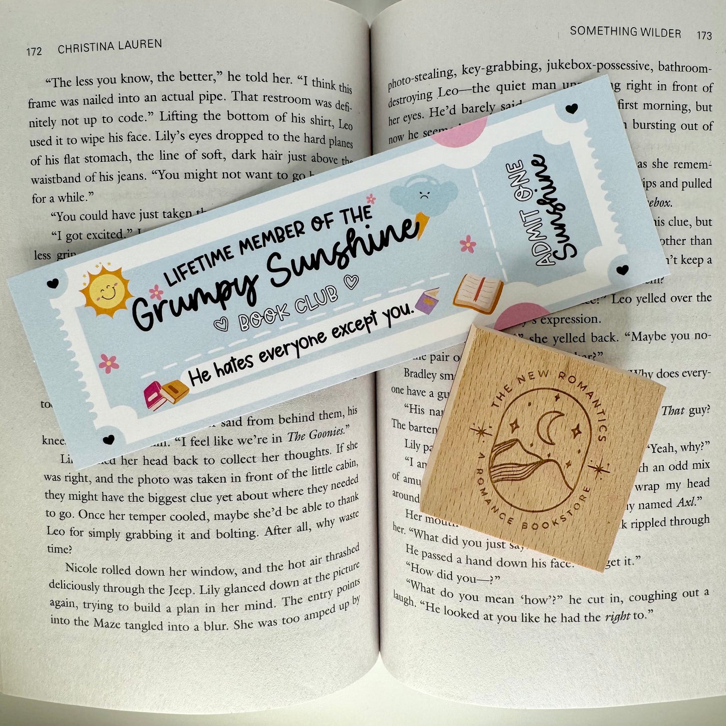 Grumpy Sunshine Book Club Bookmark