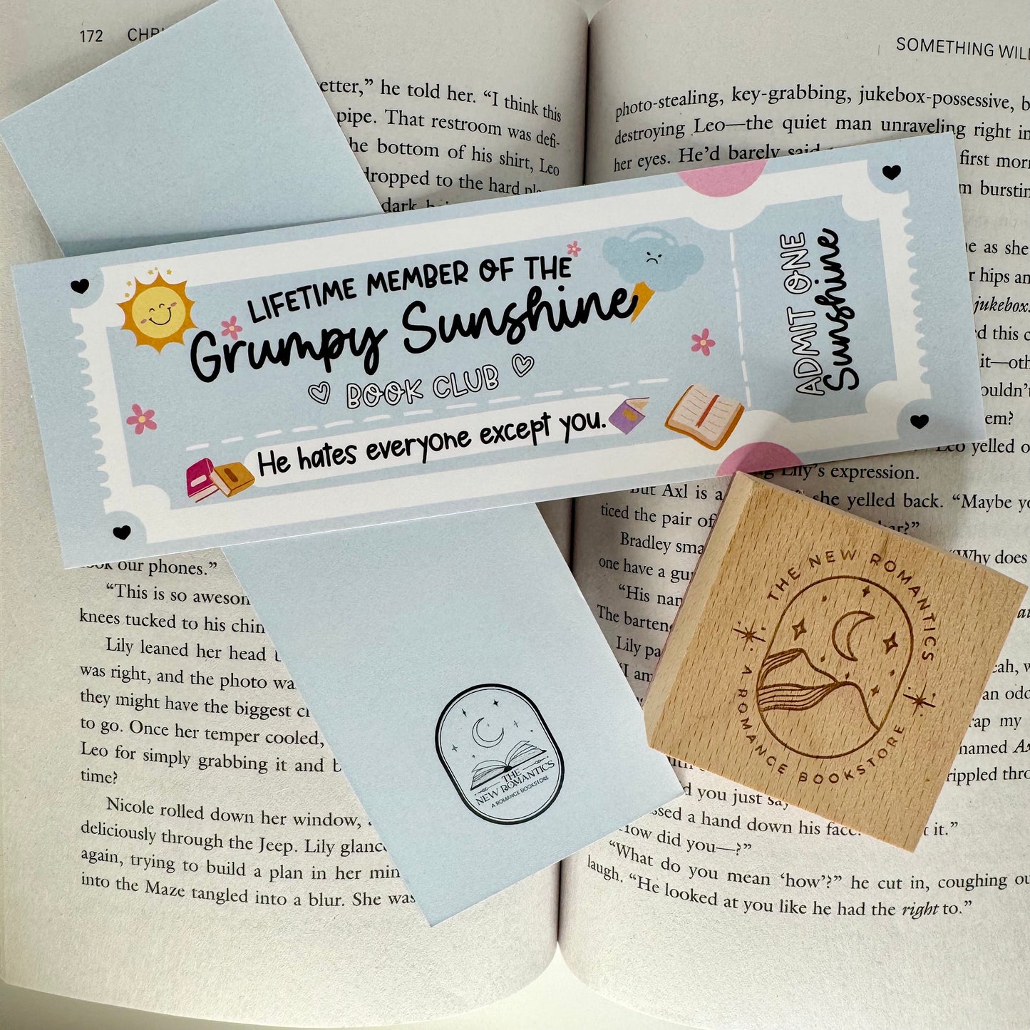 Grumpy Sunshine Book Club Bookmark