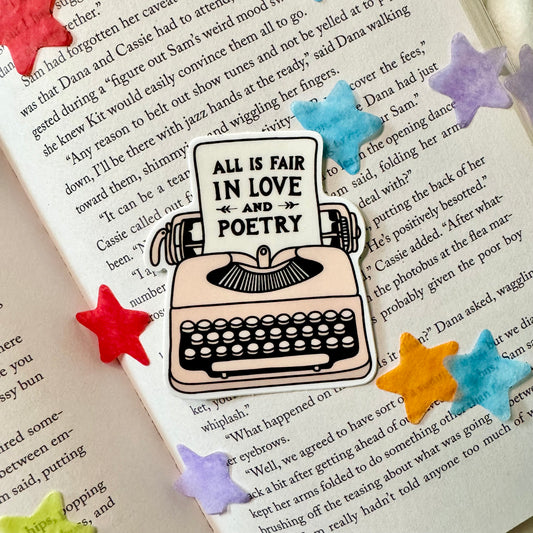 All is Fair in Love & Poetry Sticker