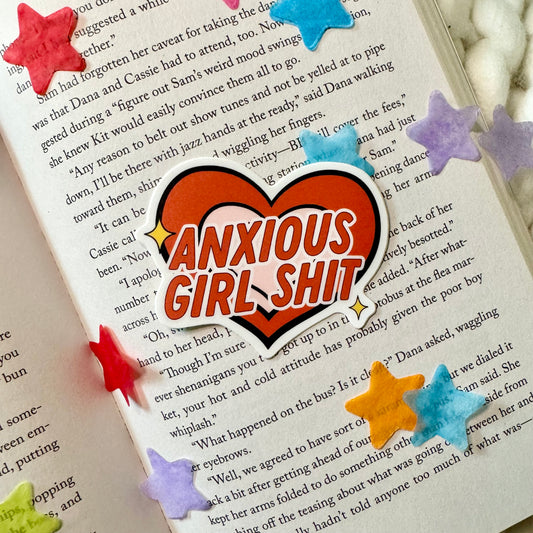 Anxious Girl Shit Sticker