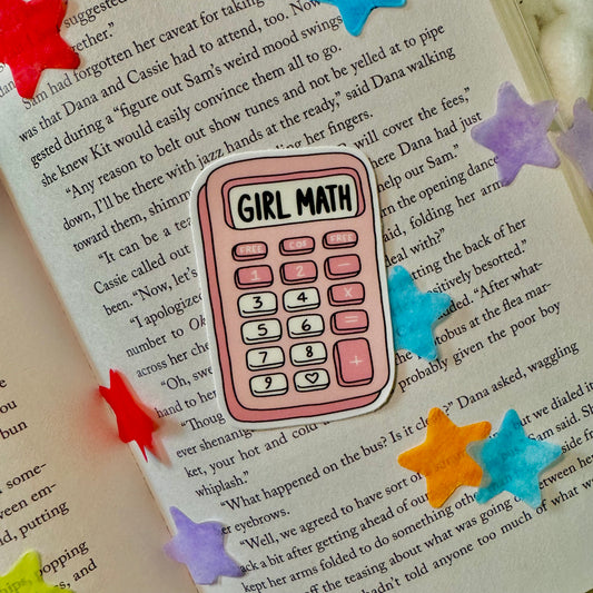 Girl Math Calculator Sticker