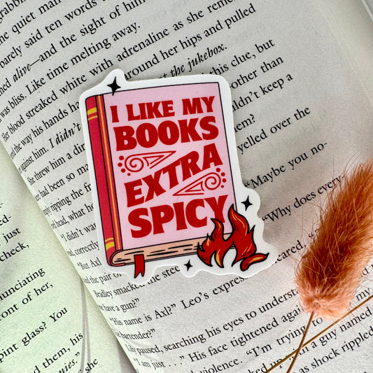 I Like My Books Extra Spicy Sticker