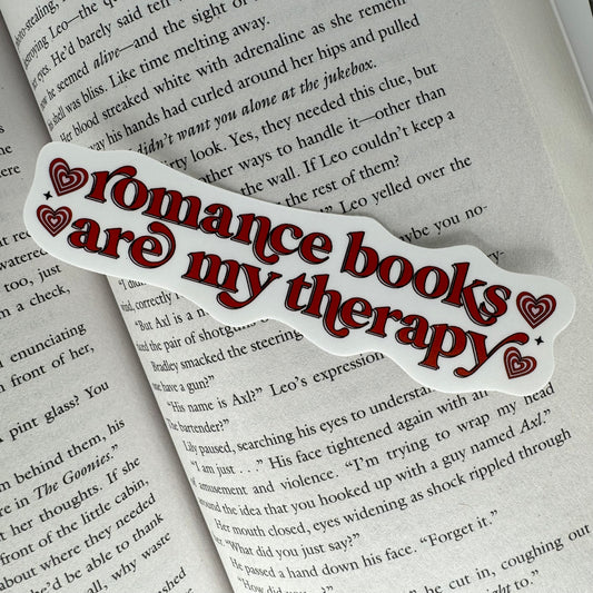 Romance Books Are My Therapy Sticker